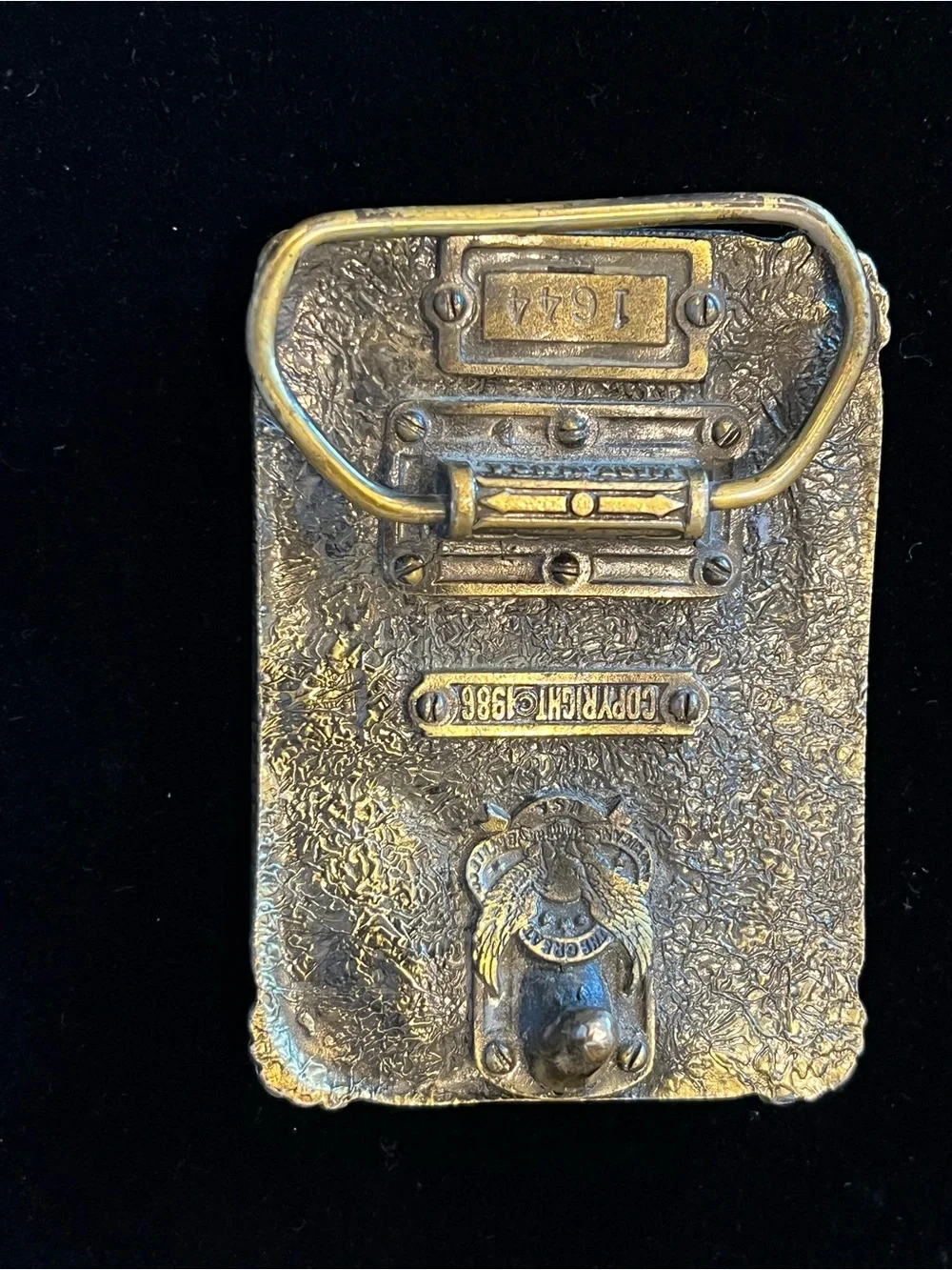 The American Fisherman Belt Buckle - Antique Gold Tone